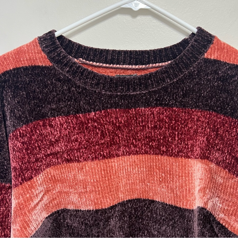Volcom Pink Striped Crew Neck Sweater - Picture 4 of 6